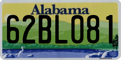 AL license plate 62BL081