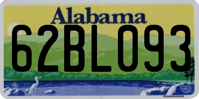 AL license plate 62BL093