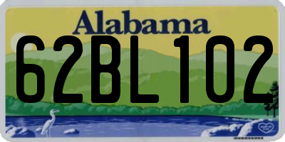 AL license plate 62BL102