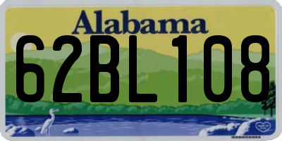 AL license plate 62BL108