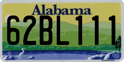 AL license plate 62BL111
