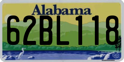 AL license plate 62BL118