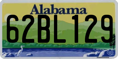 AL license plate 62BL129
