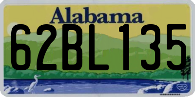 AL license plate 62BL135