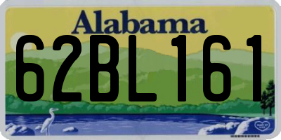 AL license plate 62BL161