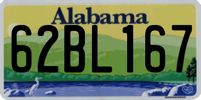 AL license plate 62BL167