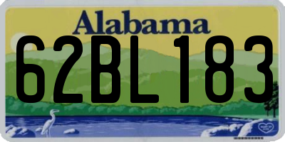 AL license plate 62BL183