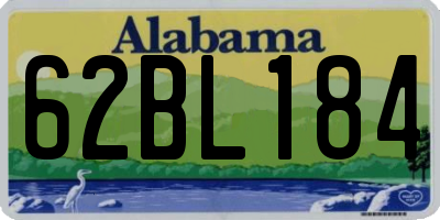 AL license plate 62BL184
