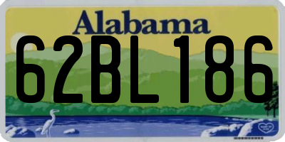 AL license plate 62BL186