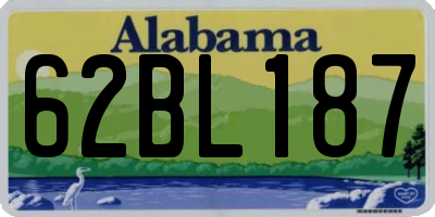 AL license plate 62BL187