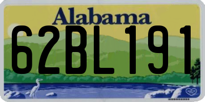 AL license plate 62BL191