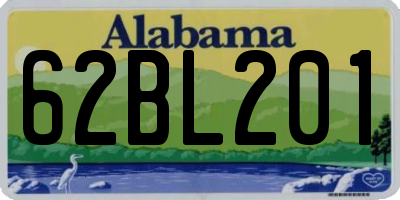 AL license plate 62BL201