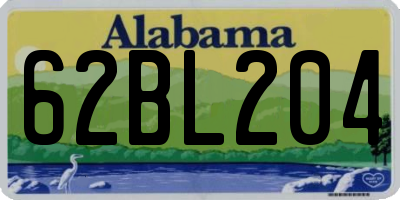 AL license plate 62BL204
