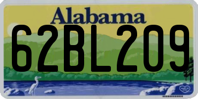 AL license plate 62BL209