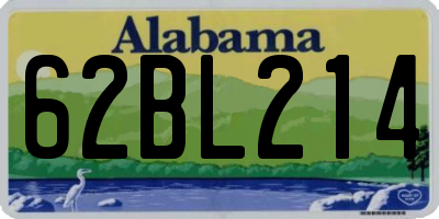 AL license plate 62BL214
