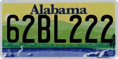 AL license plate 62BL222