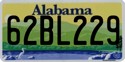 AL license plate 62BL229