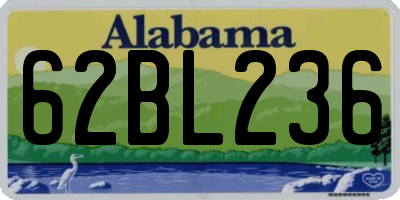 AL license plate 62BL236