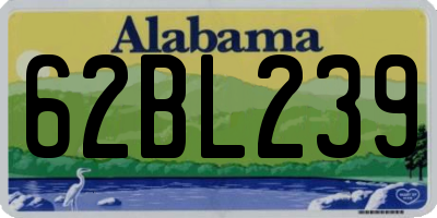 AL license plate 62BL239