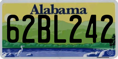 AL license plate 62BL242