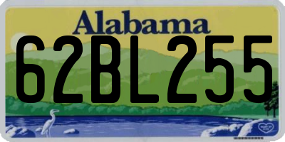 AL license plate 62BL255