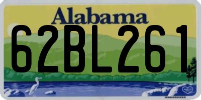 AL license plate 62BL261