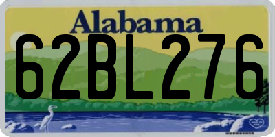 AL license plate 62BL276