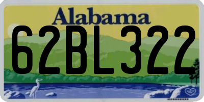 AL license plate 62BL322