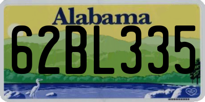 AL license plate 62BL335
