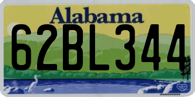 AL license plate 62BL344