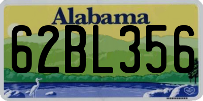 AL license plate 62BL356