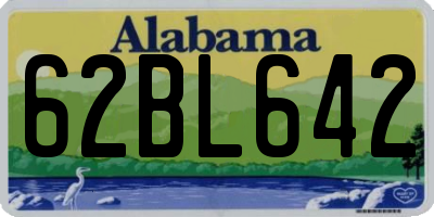 AL license plate 62BL642