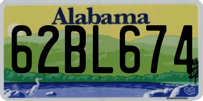 AL license plate 62BL674
