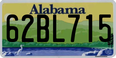 AL license plate 62BL715