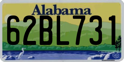 AL license plate 62BL731