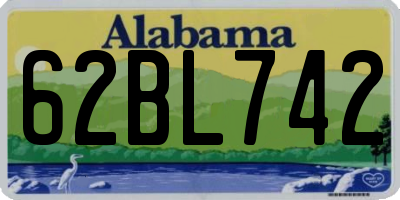 AL license plate 62BL742