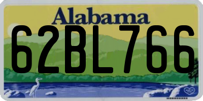 AL license plate 62BL766