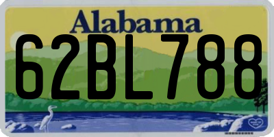 AL license plate 62BL788