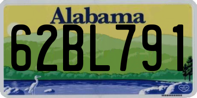 AL license plate 62BL791