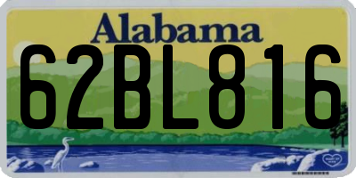 AL license plate 62BL816