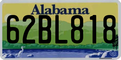 AL license plate 62BL818
