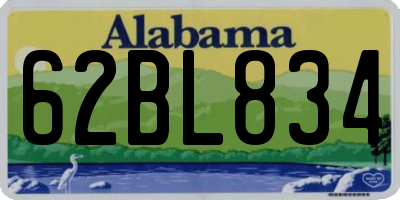 AL license plate 62BL834
