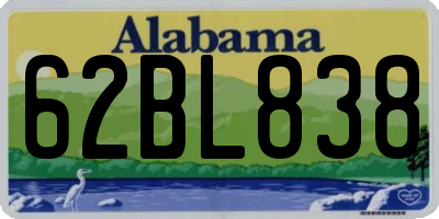 AL license plate 62BL838