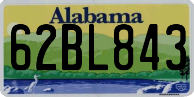 AL license plate 62BL843