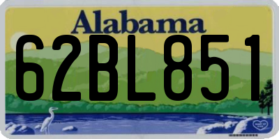 AL license plate 62BL851