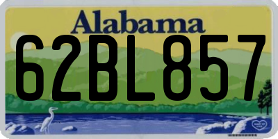 AL license plate 62BL857