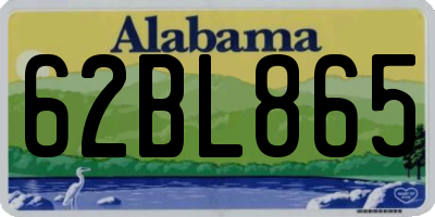 AL license plate 62BL865