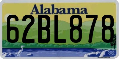 AL license plate 62BL878