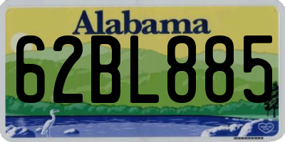 AL license plate 62BL885