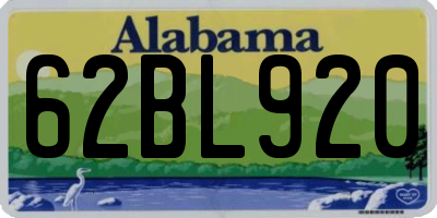 AL license plate 62BL920